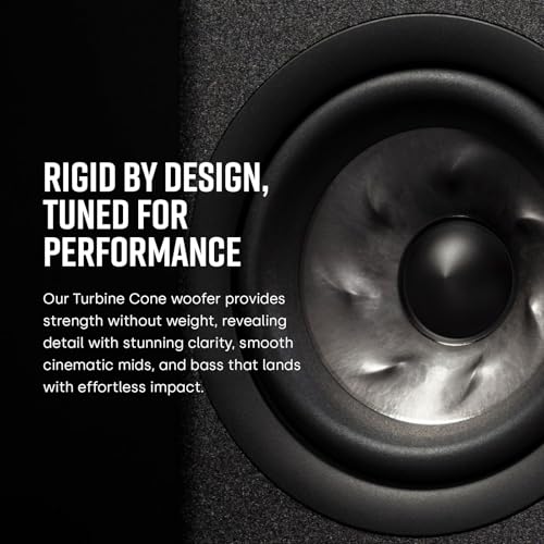 Image of Polk Reserve R100 Bookshelf Speaker for Home Theater Audio & Home Stereo Speakers, 1 inch Pinnacle Ring Tweeter & 5.25 inch Turbine Woofer, Hi-Res, Dolby Atmos & IMAX Enhanced, Wall Mountable, Black