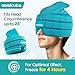 Comfcube Migraine & Headache Relief Ice Cap, 2 Hours Long Lasting Cold Therapy Wearable & Washable Form Fitting Ice Hat for Sinus & Stress Relief, Puffy Eyes, Severe Migraines, Chemo