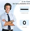 Funda para Sony INZONE H9 II, set de almohadillas de silicona 2 en 1 y cojín para diadema, funda protectora suave para copas y diadema de repuesto para auriculares gaming INZONE H9 II, negro 4