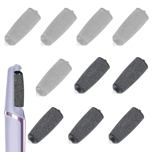 10pcs Mellbree Replacement Foot Grinder Roller Compatible with JML NuYou Pedi, Premium Foot Grinder Roller Heads, Professional Callus Remover for Silky Smooth Feet