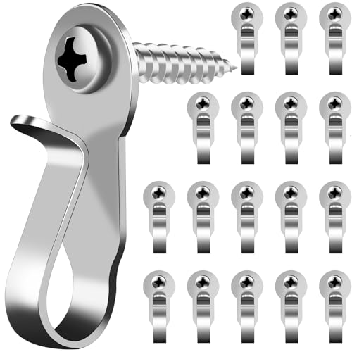Higift String Light Hanger Hooks, Stainless Steel Screw In Hooks For Outdoor String Lights cover