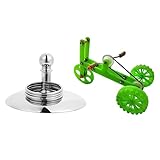 POPETPOP Lustiges Papageienspielzeug Fahrrad aus Edelstahl Ringspielzeug Kompaktes Trainingszubehör für Vogelerziehung und Papageien