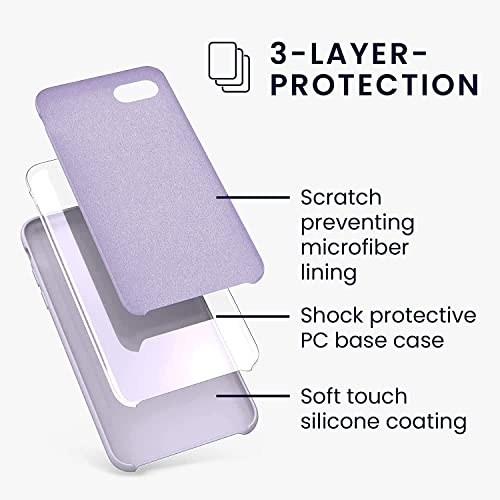 Image of VONZEE Liquid Silicone Soft Back Cover for iPhone 6 Plus / 6s Plus Case, Shockproof Slim Camera & Full Body Protection Non Yellowing Cover with Microfiber Lining & Logo Cut (5.5 Inch) -Lavender
