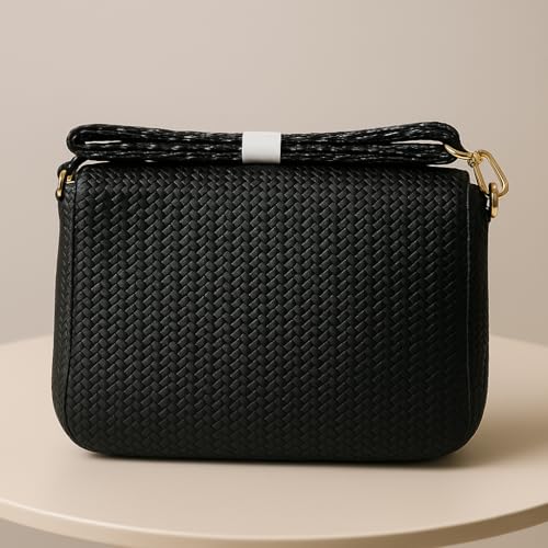 Elegant Black Crossbody Bag – Gold Clasp | Chic Everyday Shoulder Bag2