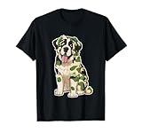 Camo San Bernardo Dueño de mascotas Camuflaje Amante de perros Camiseta