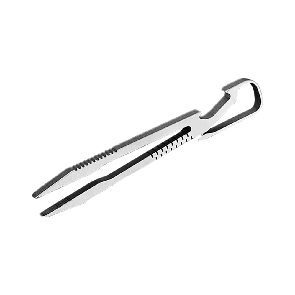 Bdkmms Open Bottle Type Mini Tweezer, Portable Beard Tweezer With Hanger Hole, Titanium Alloy Edc Tool & Gadget For Beard, Eyebrow Grooming, Outdoor Survival Kit