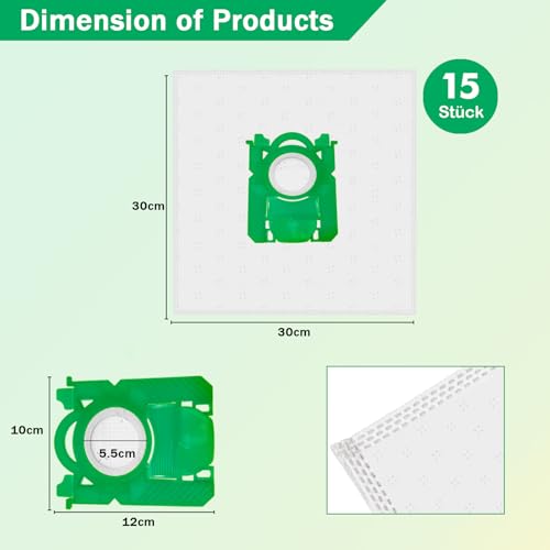 15 Staubsaugerbeutel für Swirl PH86 staubsaugerbeutel, Kompatibel mit AEG, Electrolux
