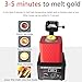 KLZUNDA Melting Furnace Electric Melting Furnace, 5000W Electric Gold Smelting Furnace Kit, 1600℃ with 3 kg Graphite Crucibles, Casting Refining Jewelry Precious Metals Gold Silver Copper