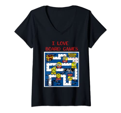 Womens Board Game wolves and bats 2022 V-Neck T-Shirt