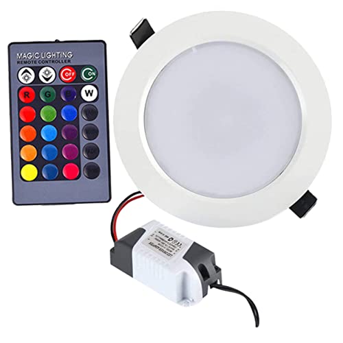SWOOMEY Luz LED Regulable RGB con Downlight Empotrable de Color Lámpara de Techo para Salón Cocina y Baño Iluminación de para Eventos y Uso Diario