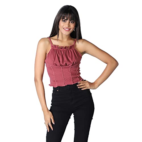 Image of GRECIILOOKS Women's Fashion Tops - Crop Tops, Loose Fit Oversized Shirts & Stylish Korean Tank Tops for Summer Wear