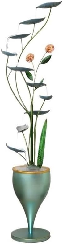 Cascading Rock Outdoor Water Fountain Creative Circular Flow Ornaments Floor Standing Modern Feng Shui Wheels Light Luxury Decorations Housewarming and Opening Gifts for a Calming in Outdoor(Green)