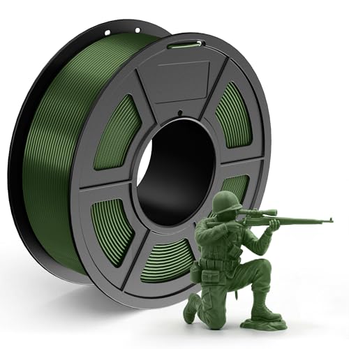 Image of TECBEARS PLA Filament 1.75mm, Neatly Wound 3D Printer Filament, Dimensional Accuracy + /- 0.02 mm, 1Kg Spool(2.2 lbs), Fits for Most FDM 3D Printers, Olive Green