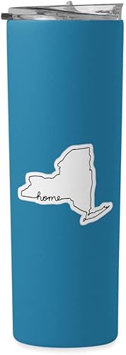 New York Home 20oz Skinny Tumbler - Themed Travel Mug - Printed 20oz Skinny Tumbler