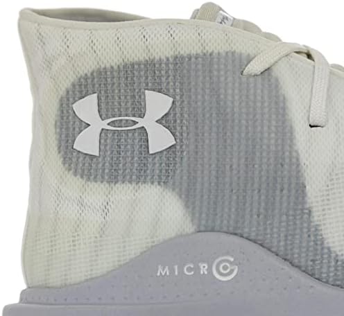 Under Armour Men's Spawn Mid Basketball Shoe, White (102)/Mod Gray, 4 | Image 7