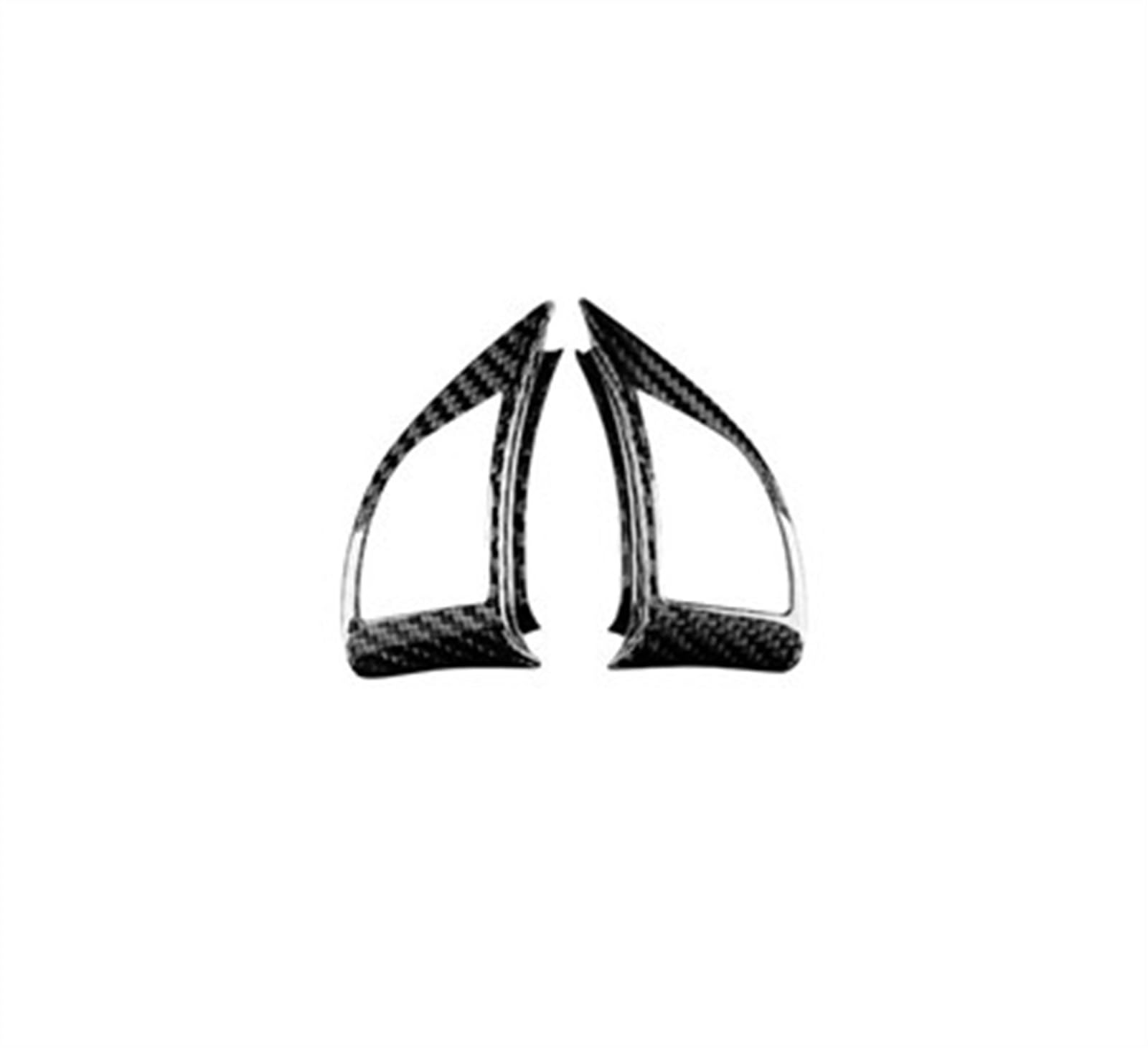 Piwine Button Black Real Hard Carbon Fiber Car Interior Steering Wheel Accessory Trim Decoration Sticker For Fiat 500 2012 2013 2014 2015