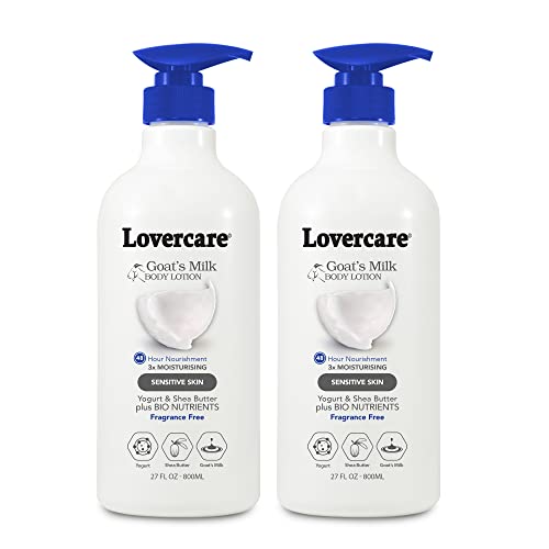 Lovercare Pack of 2 Goat's Milk Hand & Body Lotion-sensitive skin 800 ml
