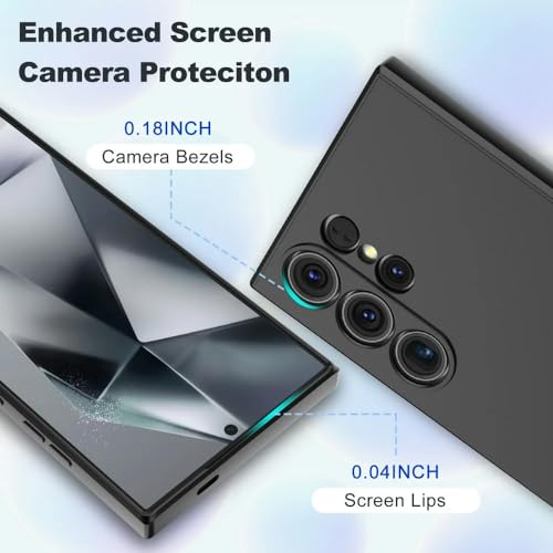 Image of Back Cover for Samsung Galaxy S24 Ultra 5G | Full Camera Protection | Premium Liquid Silicon Case | Flexible Bumper Case for Samsung Galaxy S24 Ultra 5G (Black)