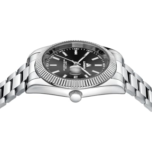Image of LN LENQIN Mens Watches Waterproof Stainless Steel Watch for Men Analog Quartz Fashion Business Designer Wristwatch