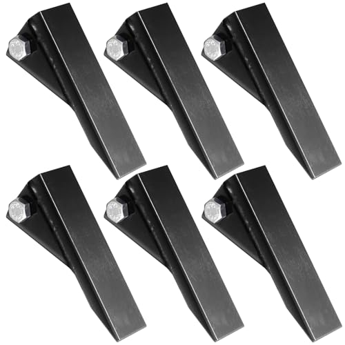 Shimeyao 6 Pack Replacement Box Blade Shank Points Removable Tapered Teeth Box Scape Blade Scarifier Ripper Shanks Tips with Bolt Screw or Weld on for 3/4