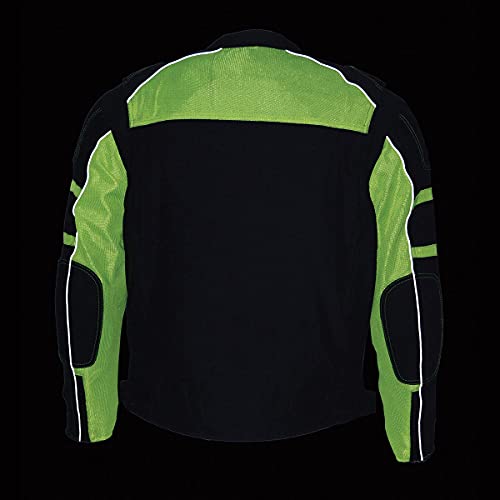 Image of Milwaukee Leather Men's CE Armored All-Season Motorcycle Jacket - Impact Protection Textile Racer Design - Small