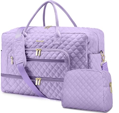 Travel Duffel Bags for Women with Shoe Compartment, Weekender Overnight Bag with Wet Pocket & Toiletry Bag, Carry On Personal Item Bag, Travel Tote Gym Bag, Hospital Bags for Labor and Delivery