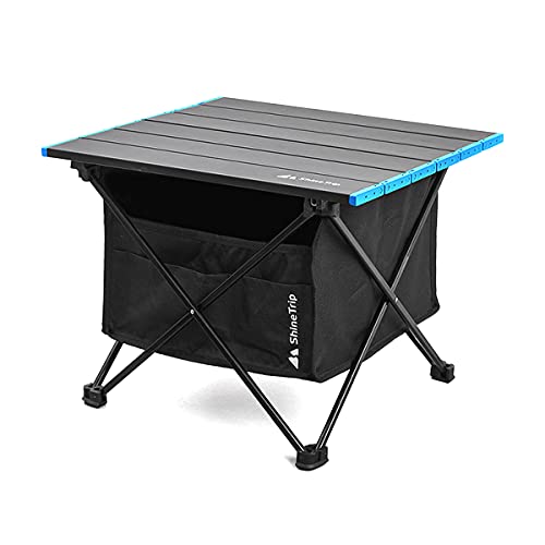 UNISTRENGH Foldable Camping Table Portable Camping Side Tables Ultralight Waterproof Aluminum Alloy Table Top with Carrying Bag for Picnic Camp Beach Outdoor BBQ Cooking