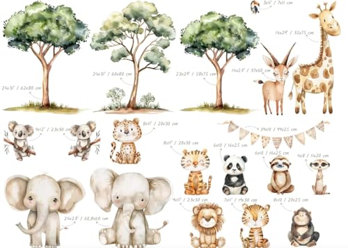 Vinilo Decorativo Personalizado Safari para Pared Infantil miniatura 6