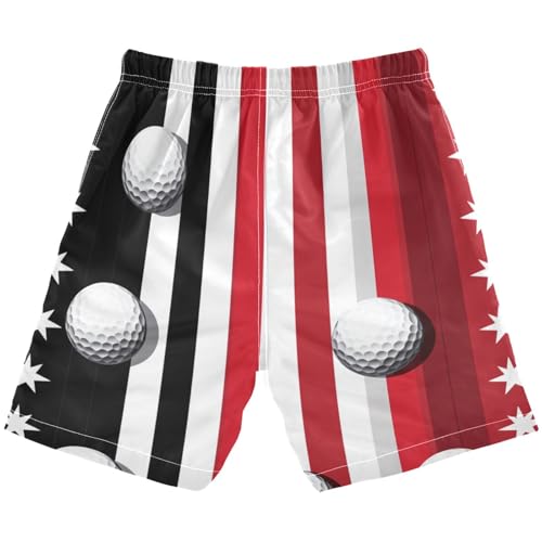Boys Beach Board Shorts America Golf Baseball Swim Trunk Teen Swimwear 8-16Y Multicolor2