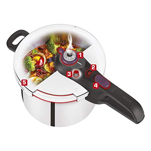 Panela de Pressão Rochedo Inox com 8L de capacidade e cesto de vapor