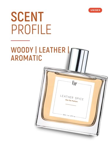 Image of EM5 Leather Spice Perfume for Men | Woody Spicy Oud Leather Fragrance | 50 ml Eau de Parfum Spray | Luxury Gift for Him