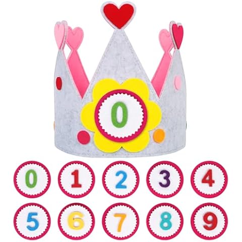 Jiusely Adjustable Birthday Crown for Kids Cover