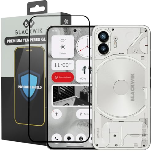 Image of Blackwik Tempered Glass Screen Protector for Nothing Phone 2 with Edge-To-Edge Protector Coverage | Easy Installation Kit (Black)
