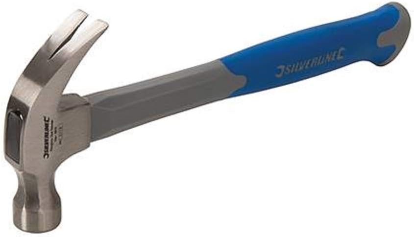 Silverline HA10 - Martillo sacaclavos con mango de fibra de vidrio (454 g)