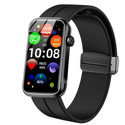 Bracelet noir 16mm en silicone pour Fempoin T31 sport et quotidien