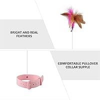 Vista 8 de POPETPOP Juguetes de collar para gatos, juguetes nteractive para gatos con campana, collar ajustable para mascotas para interiores