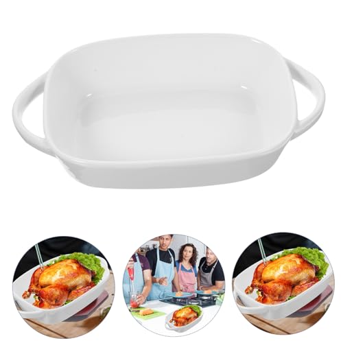 Plat de cuisson céramique rectangulaire haut de gamme à poignées doubles - 6