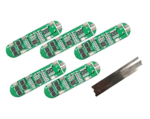 5pcs 4S 6A 16V Li-Ion Litio 18650 BMS PCM Placa de protección de batería + 5uds Tira de níquel