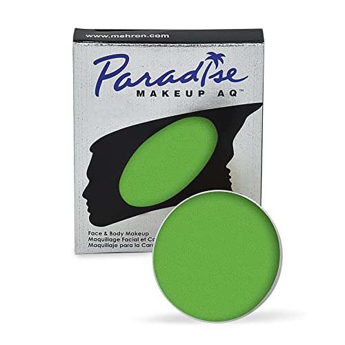 Image of Mehron Makeup Paradise Makeup AQ Refill Size | Stage & Screen Performance, Face & Body Painting, Beauty, Cosplay, and Halloween | Water Activated Face Paint, Body Paint .25 oz (7 ml) (Light Green)