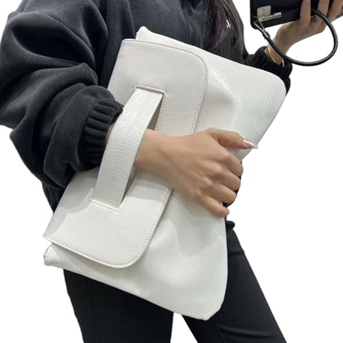 Image of Women Classic Crocodile Pattern Faux Leather Clutch Purse Oversized Female Shoulder Bag Messenger Handbag
