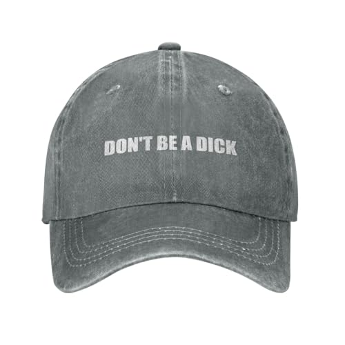 zhusear Don't Be A Dick Hats for Dad Adjustable Baseball Cap Fashion Gray Cap
