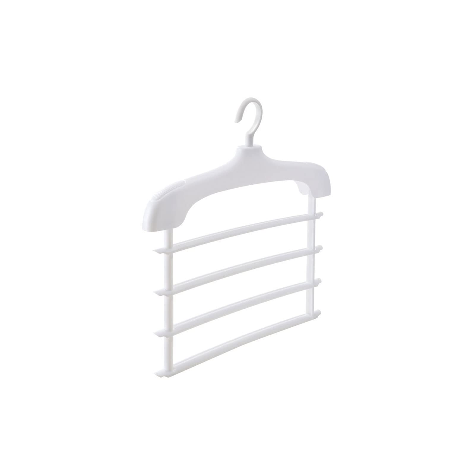 JINGYAN Standard Hangers Pants Hangers Closet Storage Organizer Non Slip Multi-Purpose Space Saving Hanger(Nordic White)