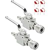 2-Pack Heavy Duty Pressure Washer Ball Valve Kit - Pressure Ball Valve & Washer Ball Valve with 3/8 Quick Disconnect, 4500PSI Stainless Steel High Pressure Valve for Pressure Washer Machines