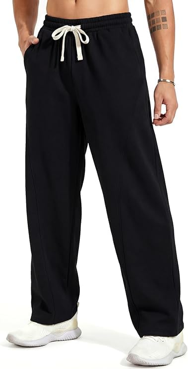 Men’s Cotton Blend Track Pants Regular Fit | Elastic Waist with Drawstring | Comfortable Gym Joggers & Lounge Wear Lower for Men |-image-43