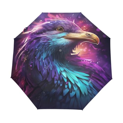 Parapluie automatique UV oiseau canard pourpre ultra-léger pliable pour fille