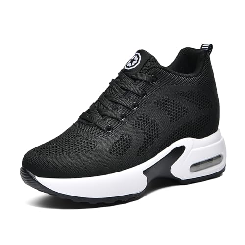 AONEGOLD Zapatillas Deportivas Cuña para Mujer Transpirables Zapatos Wedge Sneakers Tacón Cuña 8CM(Negro 2407,40 EU) AONEGOLD Zapatillas Deportivas Cuña para Mujer Transpirables Zapatos Wedge Sneakers Tacón Cuña 8CM(Negro 2407,40 EU)