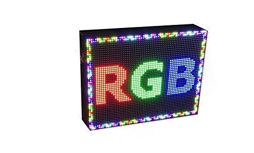 CARTEL LED PROGRAMABLE LETRERO LED PROGRAMABLE (64 * 32 cm, RGB) PANTALLA LED PROGRAMABLE ROTULO LED PROGRAMABLE CARTEL ELECTRÓNICO ANUNCIA TU NEGOCIO/PROGRAMMABLE LED PANEL BANDEROLA LED