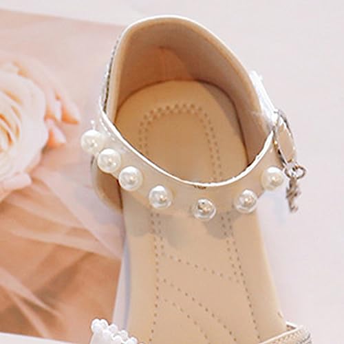 girls closed toe sandal Bow Mary Jane Shoes Ballerina With Satin Ankle Tie For Wedding Birthday Party3