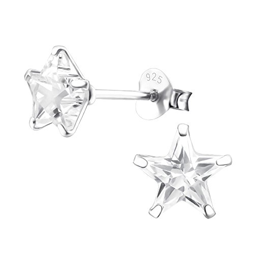 Preisvergleich Produktbild Laimons Damen-Ohrstecker Stern Zirkonia weiß Sterling Silber 925