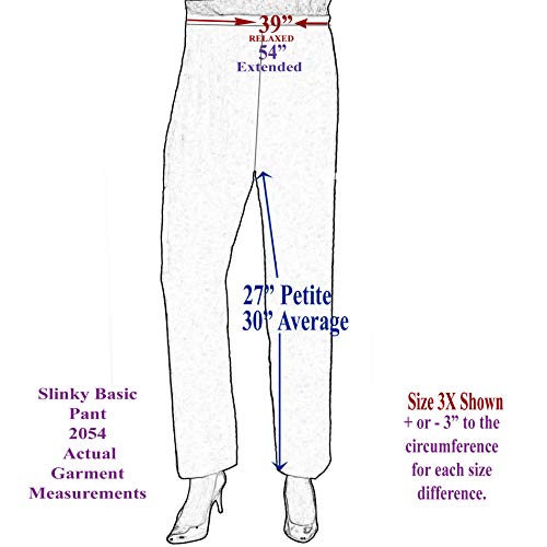 A Personal Touch Women's Plus Size Slinky Elastic Waist Pull-On Dress Pant2